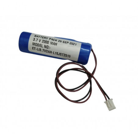 3.7V 2000mAh Li-ion Battery with BMS & 2 Pin Connector (15CM)
