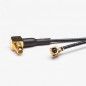 MMCX Male Right Angle With 1.13mm Black Cable (L-10CM) + UFL Connector MMCX Male Right Angle With 1.13mm Black Cable (L-10CM) + UFL Connector