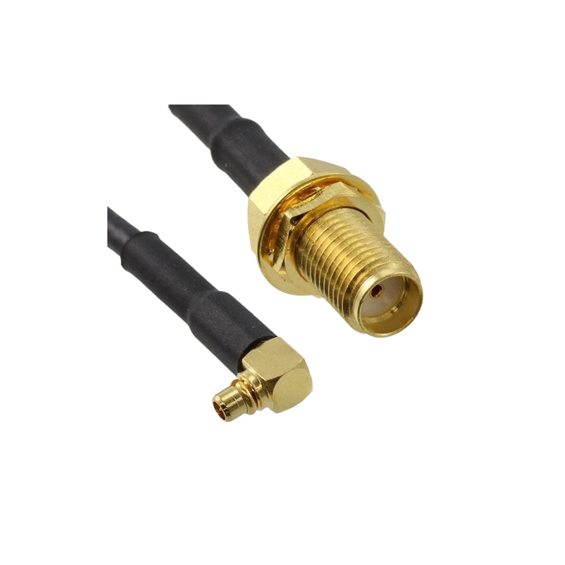 SMA Female Bulkhead With RG174 Cable (L-3Mtr) + MMCX Male Right Angle Connector SMA Female Bulkhead With RG174 Cable (L-3Mtr) + MMCX Male Right Angle Connector