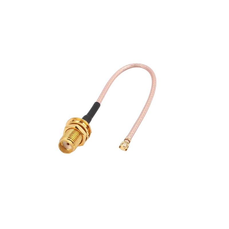 SMA Female St. Bulkhead Connector With RG178 Cable (L-5CM) + UFL Connector SMA Female St. Bulkhead Connector With RG178 Cable (L-5CM) + UFL Connector