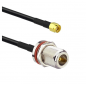 N Female Bulkhead St. Connector With RG174 Cable (L-3Mtr) + SMA Male St. Connector N Female Bulkhead St. Connector With RG174 Cable (L-3Mtr) + SMA Male St. Connector