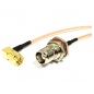 TNC Female Bulkhead St. Connector With RG316 Cable (L-1Mtr) + SMA Male Right Angle Connector