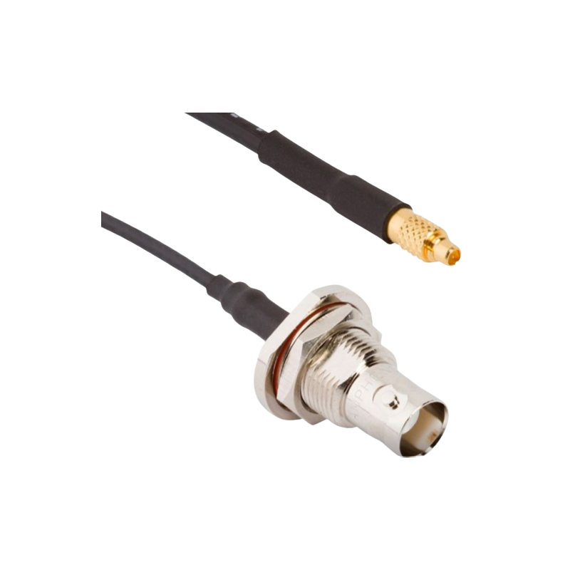 BNC Female Bulkhead St. Connector With RG174 +Cable (L-10CM) + MMCX Male St Connector BNC Female Bulkhead St. Connector With RG174 +Cable (L-10CM) + MMCX Male St Connector