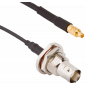 BNC Female Bulkhead St. Connector With RG174 +Cable (L-10CM) + MMCX Male St Connector BNC Female Bulkhead St. Connector With RG174 +Cable (L-10CM) + MMCX Male St Connector