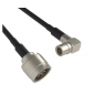 QMA Male Right Angle Connector With HLF240 Cable (L-60CM) + N Male St. Connector