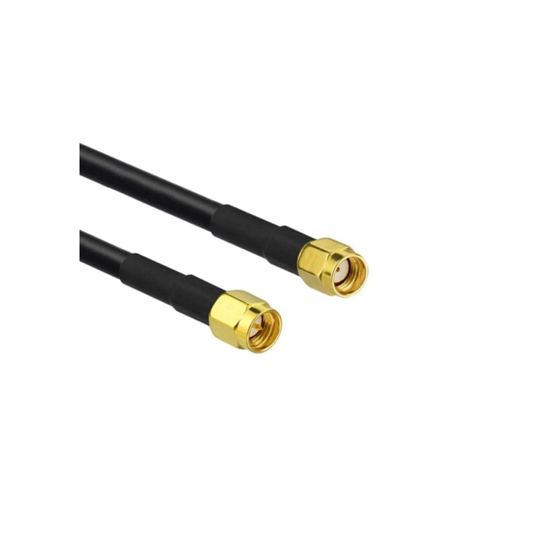 RP SMA Male St. Connector With RG58 Cable (L-1Mtr) + SMA Male St. Connector RP SMA Male St. Connector With RG58 Cable (L-1Mtr) + SMA Male St. Connector