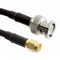 BNC Male St. Connector With RG58 Cable (L-3Mtr) + SMA Male St. Connector