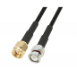 BNC Male St. Connector With RG174 Cable (L-3Mtr) + SMA Male St. Connector BNC Male St. Connector With RG174 Cable (L-3Mtr) + SMA Male St. Connector