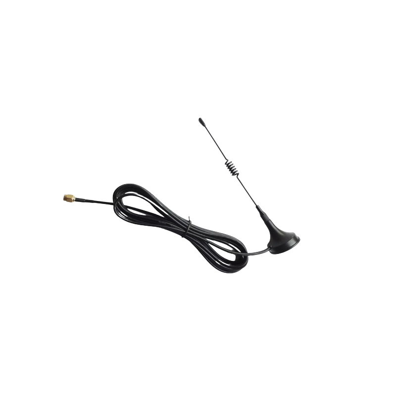 GSM 3dBi Spring Magnetic Antenna With RG174 Cable (L-3Mtr) + SMA Male St. Connector GSM 3dBi Spring Magnetic Antenna With RG174 Cable (L-3Mtr) + SMA Male St. Connector