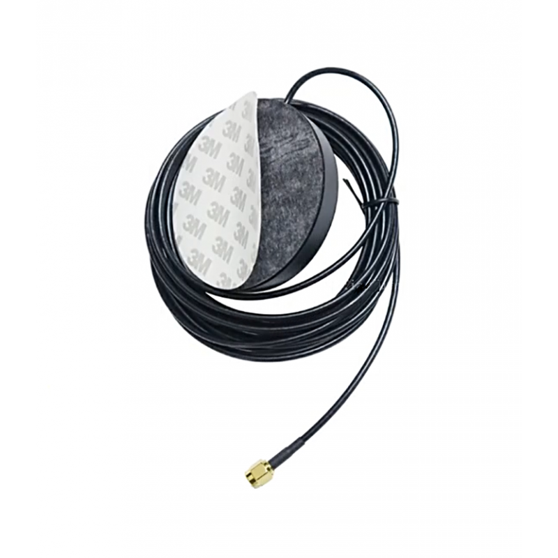 GSM Adhesive Puck Antenna With RG174 (L-3Mtr) Cable + SMA Male St. Connector (80MM) GSM Adhesive Puck Antenna With RG174 (L-3Mtr) Cable + SMA Male St. Connector (80MM)