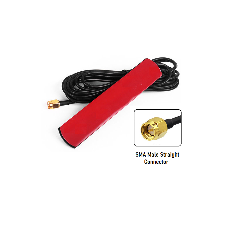 3G 4dBi Adhesive Sticker Antenna With RG174 (L-3Mtr) Cable + SMA Male St. Connector 3G 4dBi Adhesive Sticker Antenna With RG174 (L-3Mtr) Cable + SMA Male St. Connector