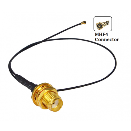 SMA Female Bulkhead St. Connector With RG0.81mm Cable (L-15CM) + MHF4 Connector