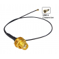 SMA Female Bulkhead St. Connector With RG0.81mm Cable (L-15CM) + MHF4 Connector SMA Female Bulkhead St. Connector With RG0.81mm Cable (L-15CM) + MHF4 Connector