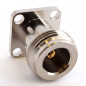 N (F) 4 Hole Panel Mount Connector with 5mm Teflon