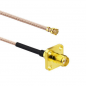 SMA Female 4 Hole Panel Mount Connector With RG178 Cable (L-10CM) + UFL Connector SMA Female 4 Hole Panel Mount Connector With RG178 Cable (L-10CM) + UFL Connector