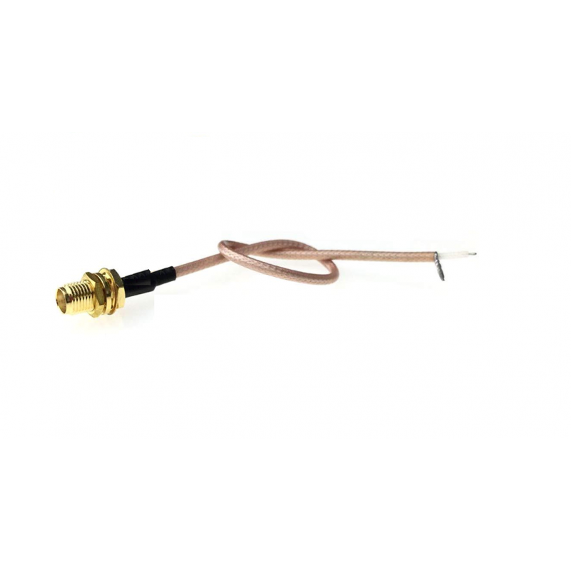 SMA Female Bulkhead Connector With RG316 Cable (L-3Mtr) + Open End Right Angle Tinned + Solder