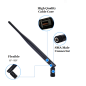 5.8GHz 5dBi Rubber Magnetic Antenna With RG174 Cable (L-3Mtr) + SMA Male St. Connector