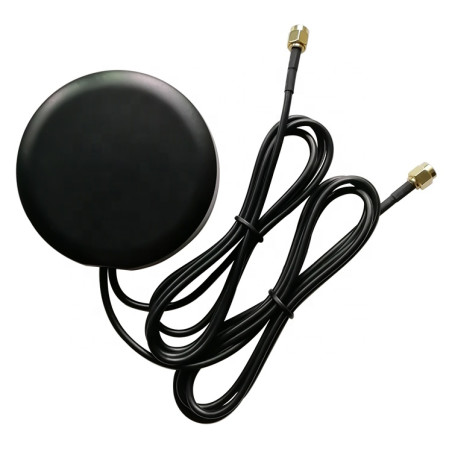 GPS + GSM Combo Magnetic Antenna With RG174 Cable (L-3Mtr) + 2*SMA Male St. Connector (80mm)