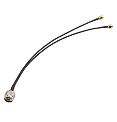 N Male St. Connector With RG174 Cable (L-15CM) + 2*SMA Male St. Connectors (Y-Type Splitter Combiner)
