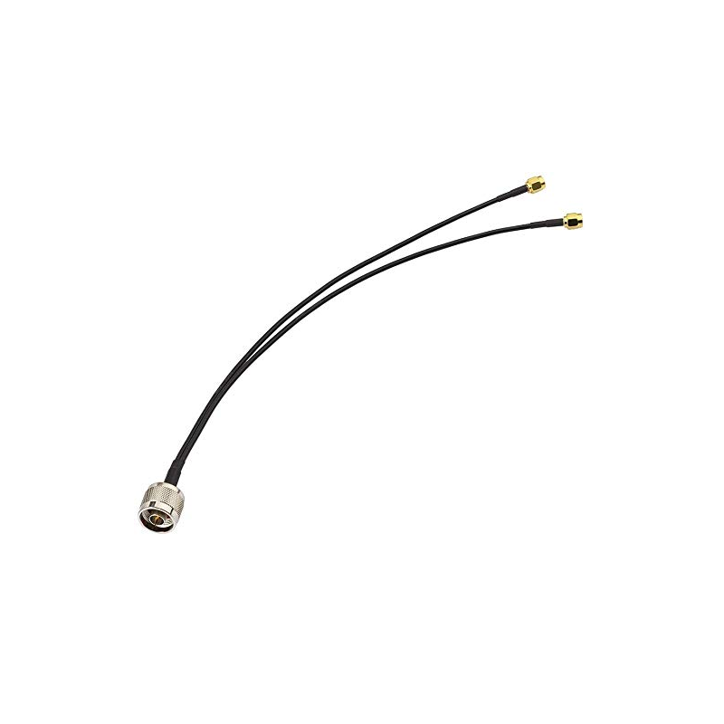 N Male St. Connector With RG174 Cable (L-15CM) + 2*SMA Male St. Connectors (Y-Type Splitter Combiner) N Male St. Connector With RG174 Cable (L-15CM) + 2*SMA Male St. Connectors (Y-Type Splitter Combiner)