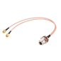 N Female Bulkhead St. Connector With RG316 Cable (L-15CM) + 2*SMA Male St. Connectors (Y-Type Splitter Combiner) N Female Bulkhead St. Connector With RG316 Cable (L-15CM) + 2*SMA Male St. Connectors (Y-Type Splitter Combiner)