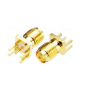 SMA Female Straight Edge PCB Mount Connector