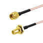 SMA Male St. Connector With RG316 Cable (L-1 Mtr) + IP Rated RP SMA Female Bulkhead St. Connector SMA Male St. Connector With RG316 Cable (L-1 Mtr) + IP Rated RP SMA Female Bulkhead St. Connector