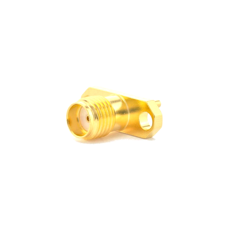 SMA Female 2 Hole Panel Mount Connector without Teflon