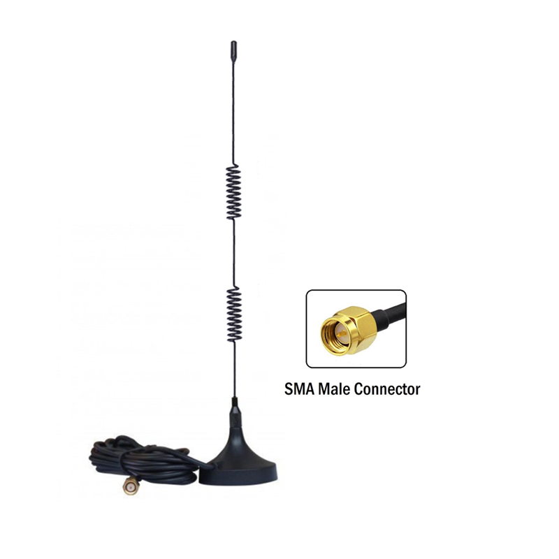 868MHz 9dBi Spring Magnetic Antenna With RG174 Cable (L-3Mtr) + SMA Male St. Connector 868MHz 9dBi Spring Magnetic Antenna With RG174 Cable (L-3Mtr) + SMA Male St. Connector