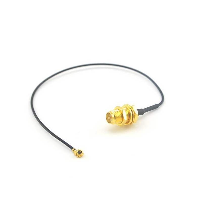 RP SMA Female Bulkhead St. Connector With 1.13mm Cable (L–10CM) + UFL Connector RP SMA Female Bulkhead St. Connector With 1.13mm Cable (L–10CM) + UFL Connector