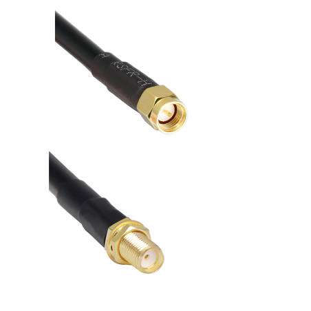 SMA Female Bulkhead St. Connector With RG58 Cable (L-60CM) + SMA Male St. Connector
