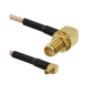 SMA Female Bulkhead Right Angle Connector With RG316 Cable (L–3Mtr) + MMCX Male Right Angle Connector SMA Female Bulkhead Right Angle Connector With RG316 Cable (L–3Mtr) + MMCX Male Right Angle Connector
