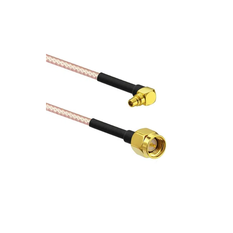 SMA Male St. Connector With RG316 Cable (L-3Mtr) + MMCX Male Right Angle Connector SMA Male St. Connector With RG316 Cable (L-3Mtr) + MMCX Male Right Angle Connector