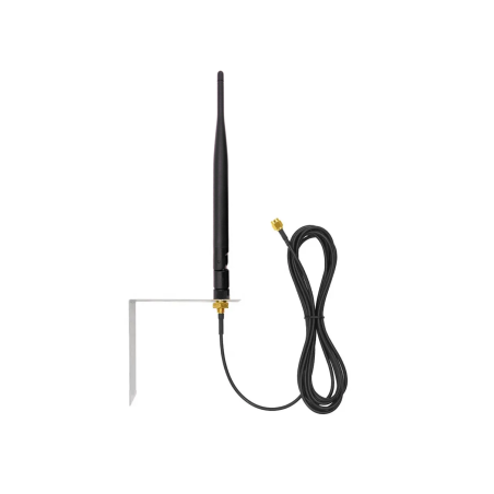 915MHz 5dBi Rubber Duck Antenna With RG174 Cable (L-3Mtr) + SMA Male St. Connector (With L Bracket)
