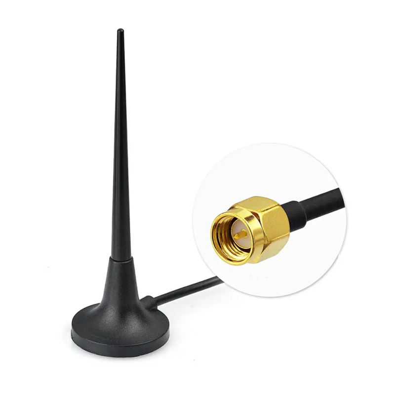 868MHz 3dBi Rubber Magnetic Antenna With RG174 Cable (L-3Mtr) + SMA Male St. Connector 868MHz 3dBi Rubber Magnetic Antenna With RG174 Cable (L-3Mtr) + SMA Male St. Connector