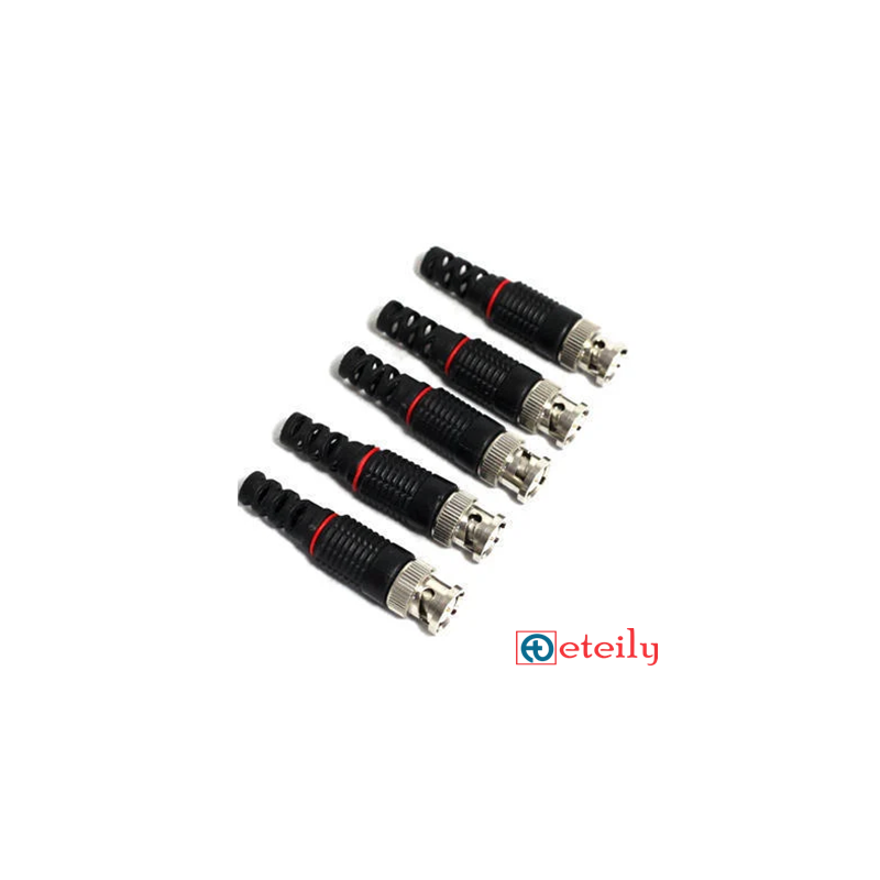 BNC (M) St. Spring Type Connector Black Body for CCTV Cable