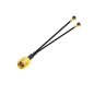 RP SMA Male St. Connector With RG0.81 (L-10CM) + 2*MHF4 Connector (Y-Type Splitter Combiner)
