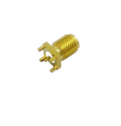 SMA Female Straight PCB Mount Connector Ø0.9 X 2.0H