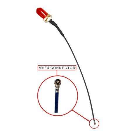 SMA Female Bulkhead St. Connector With 1.13mm Black Cable (L–10CM) + MHF4 Connector