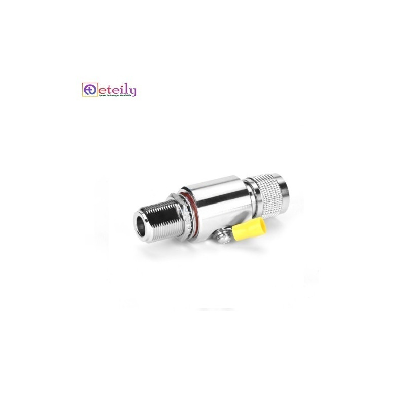 ETEILY DC-3G Lightning Arrestor N (M) to N (F) Coaxial Lightning Surge Protector Protection