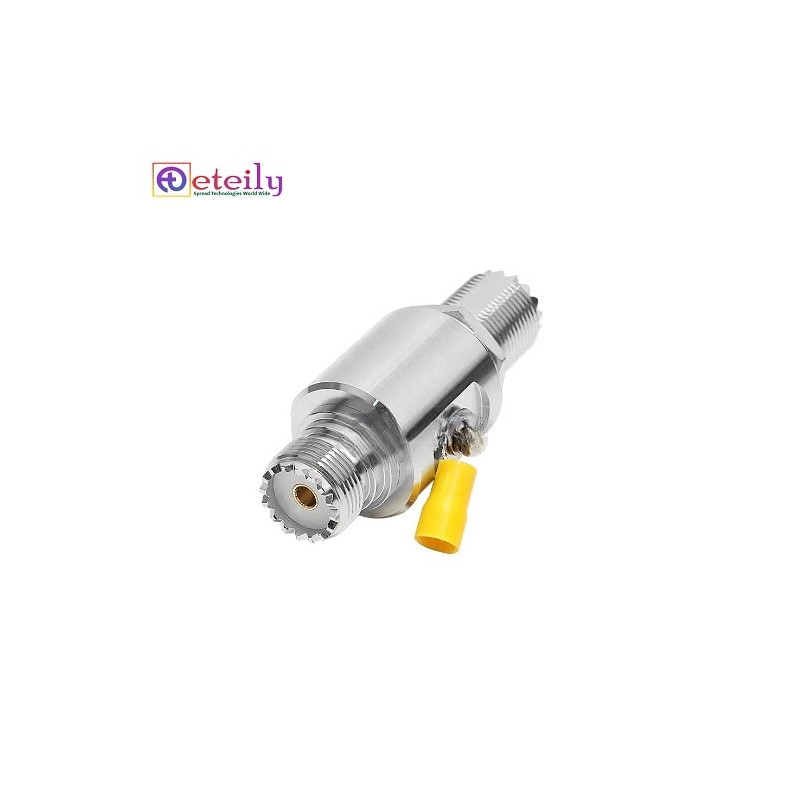 ETEILY DC-3G Lightning Arrestor SO239 female to SO239 Female Coaxial Lightning Surge Protector Protection