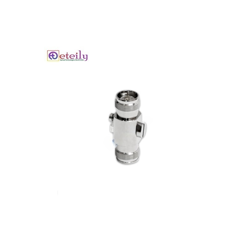 ETEILY DC-6G Lightning Arrestor 4.3-10 Female to Mini Din 4.3-10 Female Coaxial Lightning Surge Protector Protection ETEILY DC-6G Lightning Arrestor 4.3-10 Female to Mini Din 4.3-10 Female Coaxial Lightning Surge Protector Protection