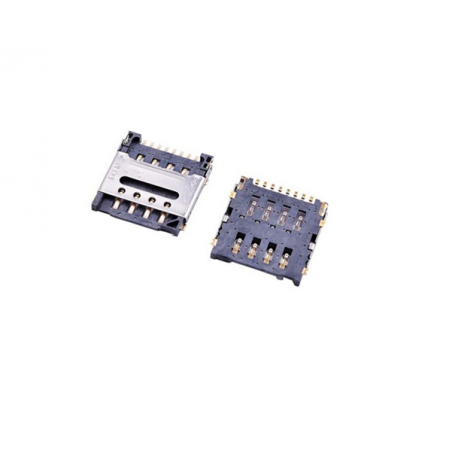 Micro SIM Card Connector 8 Pin Flip Type Metal Body