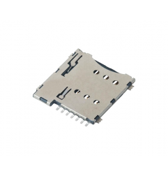 Micro SIM Card 7 Pin Connector Push Type Metal Body AT