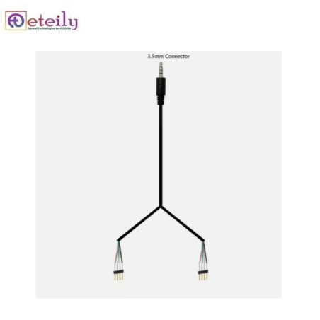 ETEILY 3.5mm TRRS Audio DC Jack Cable Assembly to 2.54mm Pitch Pin Header Dc Charging Cable Wire Harnesses