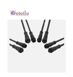 Eteily PVC Cover female M16 and male wire harness waterproof cable assembly