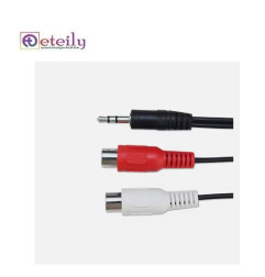 Eteily Audio Cable 3.5mm To 2RCA Stereo Jack PVC Aux Cable