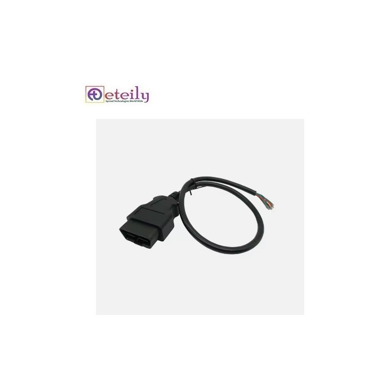 Eteily black OBD2 in 1 extension cable 16 core auto universal OBD2 transfer cable