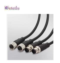 Eteily 1M Straight Industrial Female to Male Custom M12 Waterproof Cables