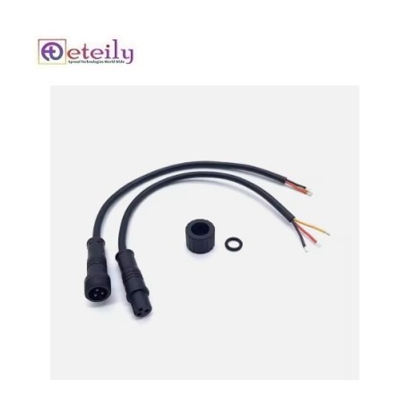 Eteily M8 3 Pin Serial Custom Cable 180 Degree Male to Female 24AWG 2M Length M8 Waterproof Cable Assemblies